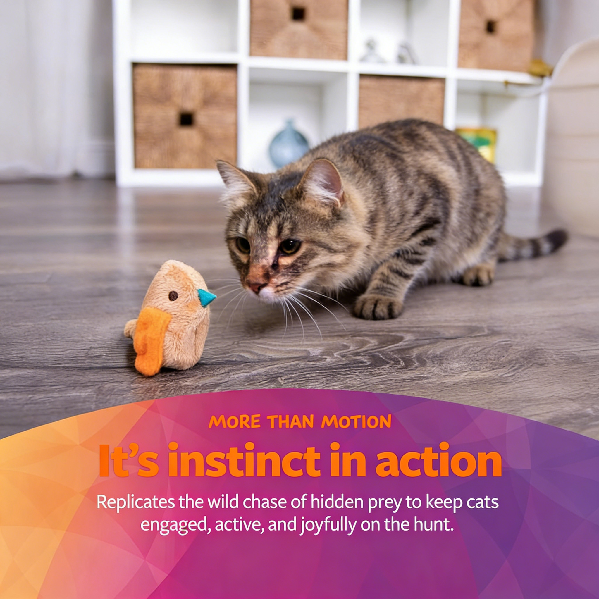 Chickadee Chirp Electronic Sound Cat Toy, Contains Catnip, Battery Powered - Light Brown, One Size